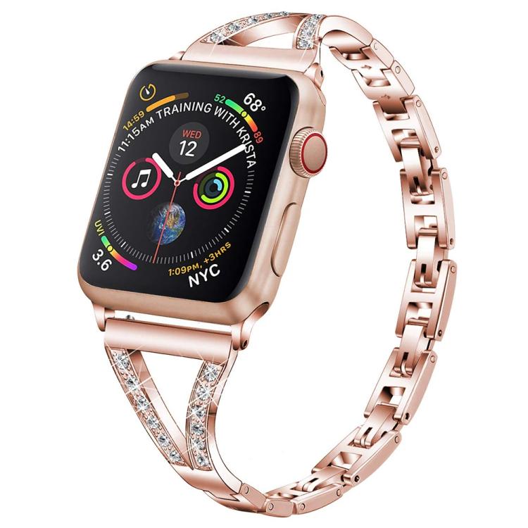 xDfind Herringbone Diamond Stainless Steel Watch Band, For Apple Watch 42 / 44 / 45 / 46 / 49mm