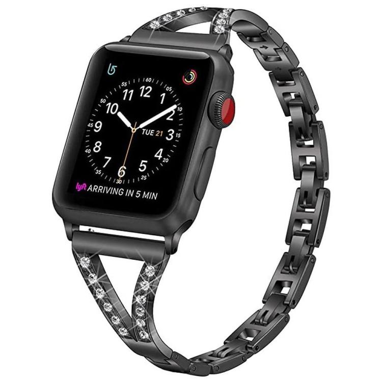 xDfind Herringbone Diamond Stainless Steel Watch Band, For Apple Watch 38 / 40 / 41 / S10 42mm