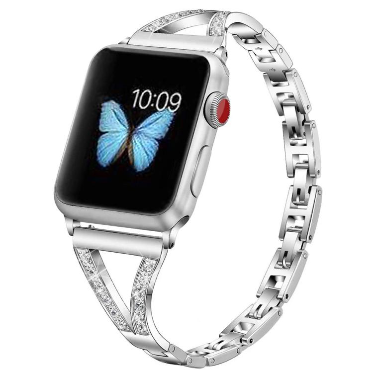 xDfind Herringbone Diamond Stainless Steel Watch Band, For Apple Watch 38 / 40 / 41 / S10 42mm