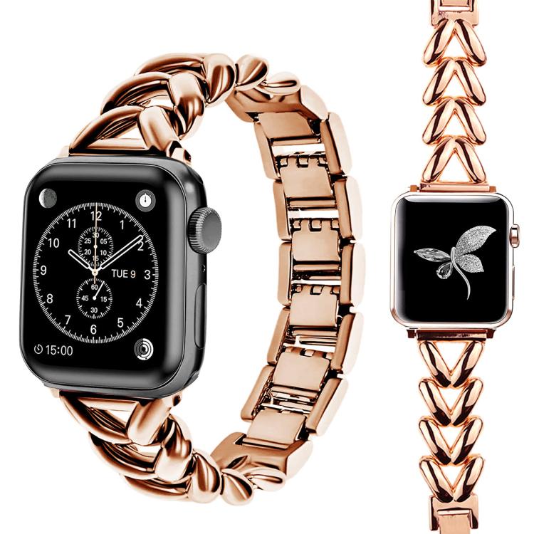 xDfind V-shaped Metal Watch Band, For Apple Watch 42 / 44 / 45 / 46 / 49mm