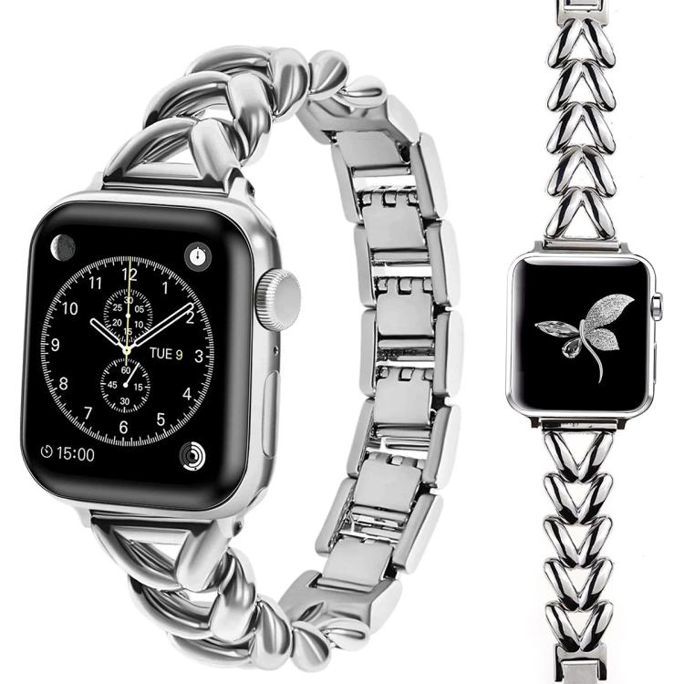 xDfind V-shaped Metal Watch Band, For Apple Watch 42 / 44 / 45 / 46 / 49mm