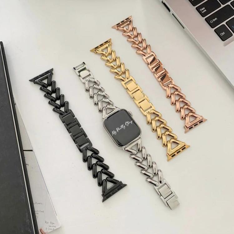 xDfind V-shaped Metal Watch Band, For Apple Watch 38 / 40 / 41 / S10 42mm