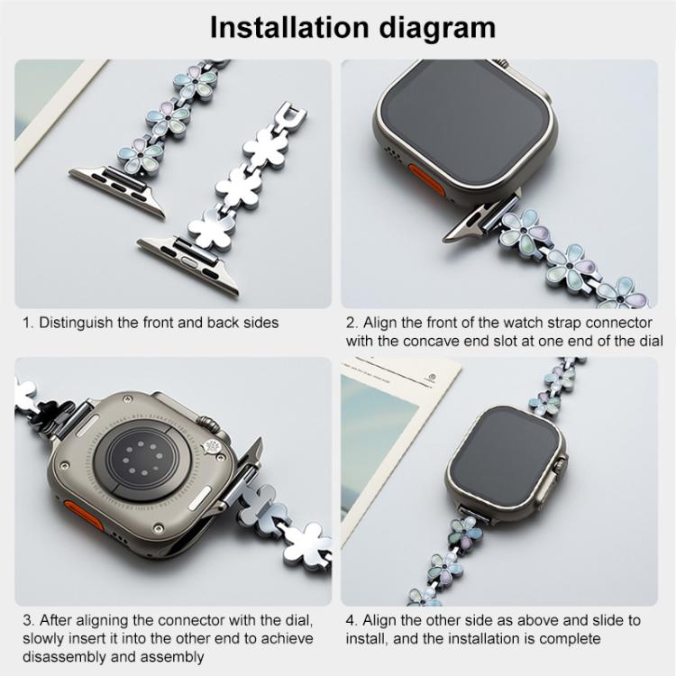 xDfind Sun Petal Metal Watch Band, For Apple Watch 38 / 40 / 41 / S10 42mm
