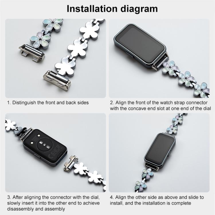 xDfind Sun Petal Metal Watch Band, For Huawei Band 10 / 9 / 8