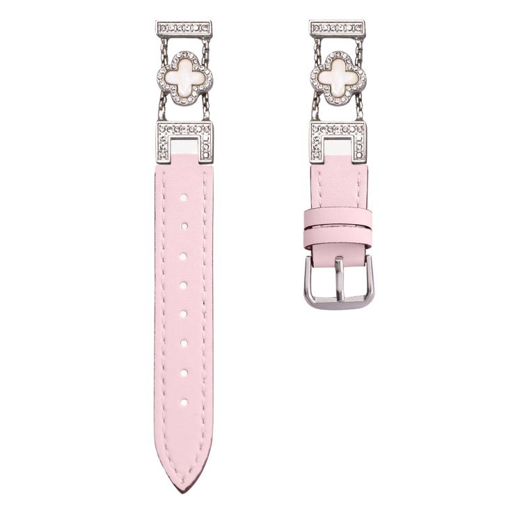 xDfind Four-leaf Clover Metal Hybrid Leather Watch Band