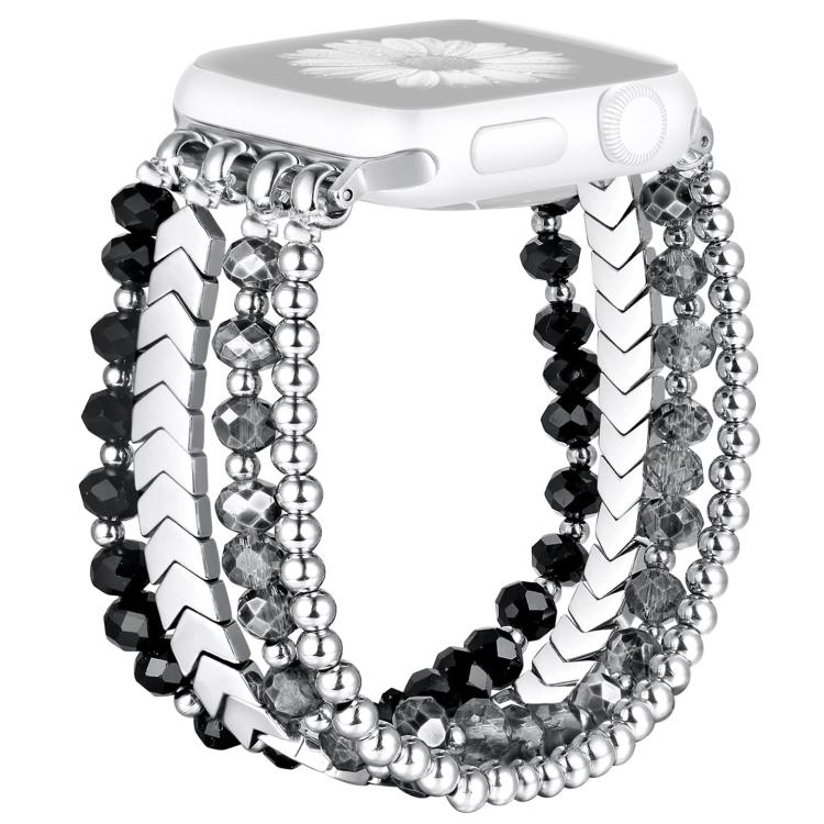 xDfind Arrow Crystal Beaded Metal Watch Band, For Apple Watch 42 / 44 / 45 / 46 / 49mm