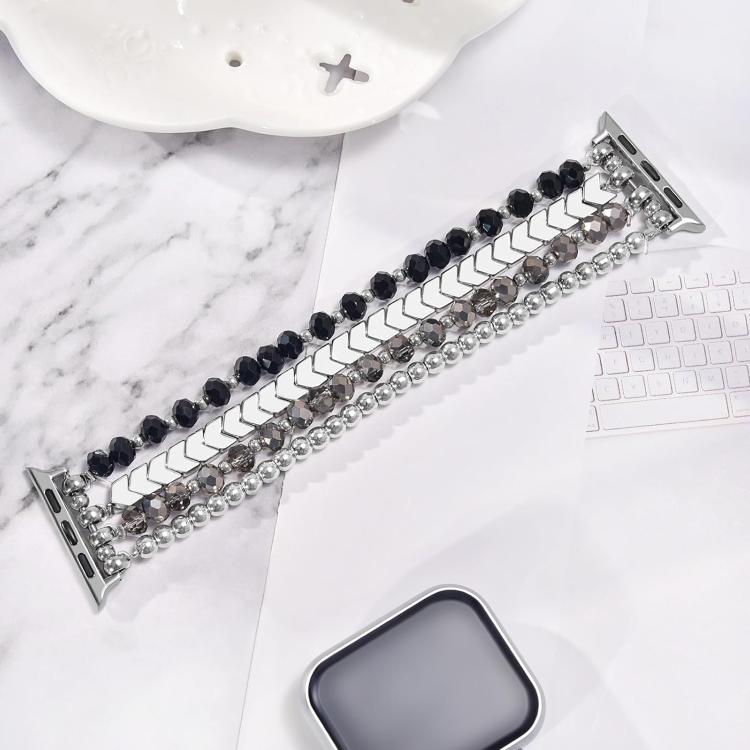 xDfind Arrow Crystal Beaded Metal Watch Band, For Apple Watch 38 / 40 / 41 / S10 42mm