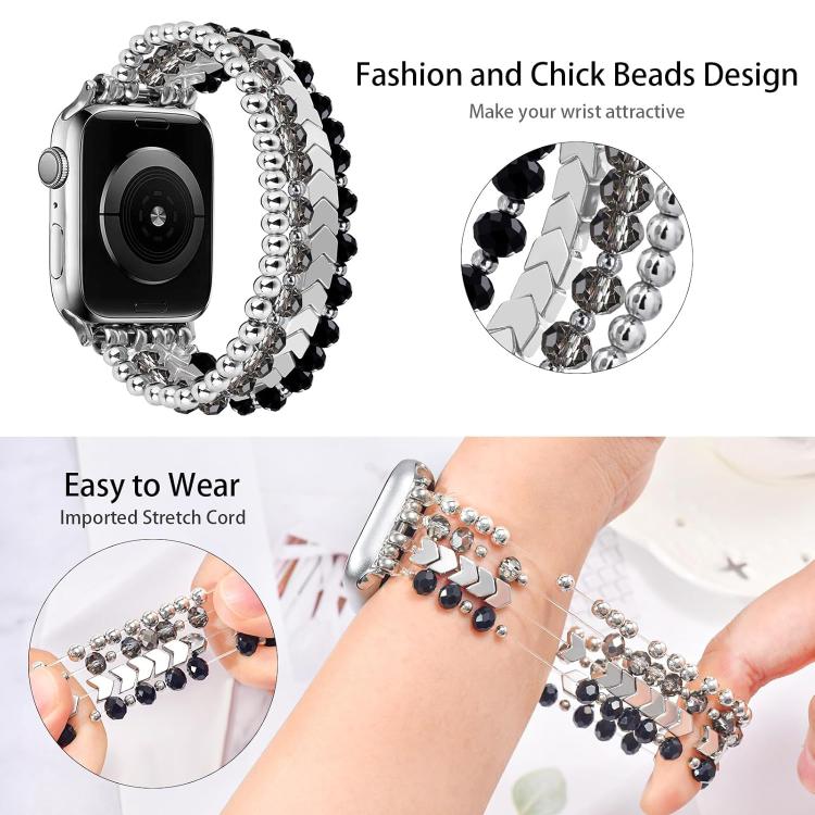xDfind Arrow Crystal Beaded Metal Watch Band, For Apple Watch 38 / 40 / 41 / S10 42mm