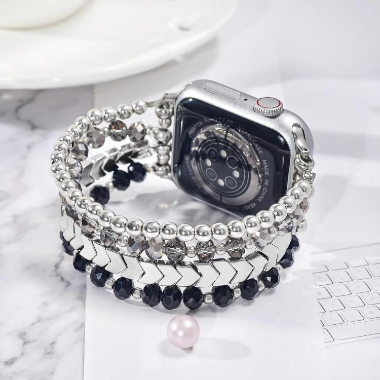 xDfind Arrow Crystal Beaded Metal Watch Band, For Apple Watch 38 / 40 / 41 / S10 42mm