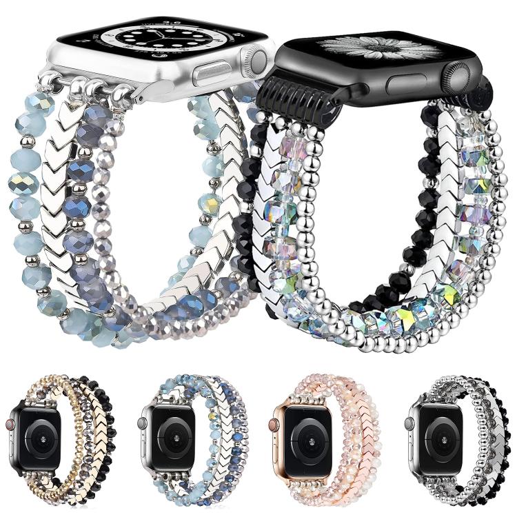 xDfind Arrow Crystal Beaded Metal Watch Band, For Apple Watch 38 / 40 / 41 / S10 42mm