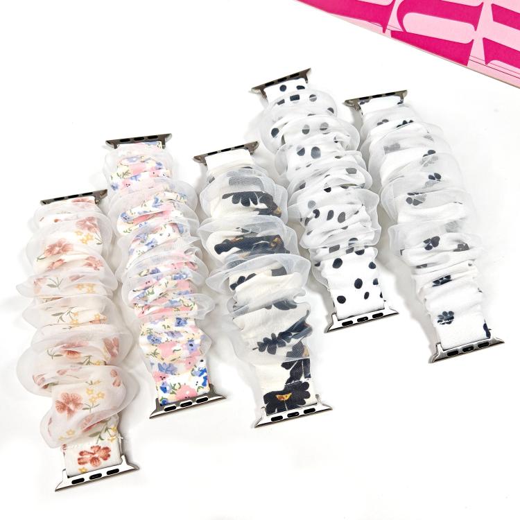 xDfind Polyester Hybrid Organza Double Layer Watch Band, For Apple Watch 38 / 40 / 41 / S10 42mm
