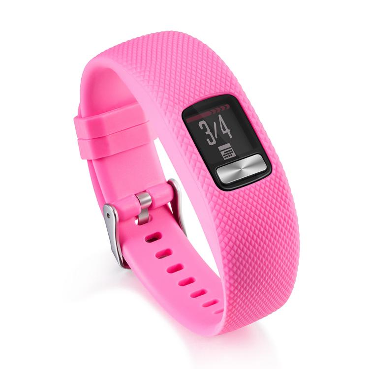For Garmin Vivofit 4 xDfind Silver Buckle Silicone Sport Watch Band, S