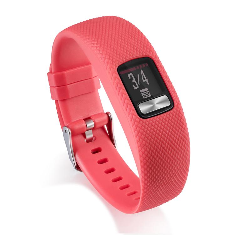 For Garmin Vivofit 4 xDfind Silver Buckle Silicone Sport Watch Band, S