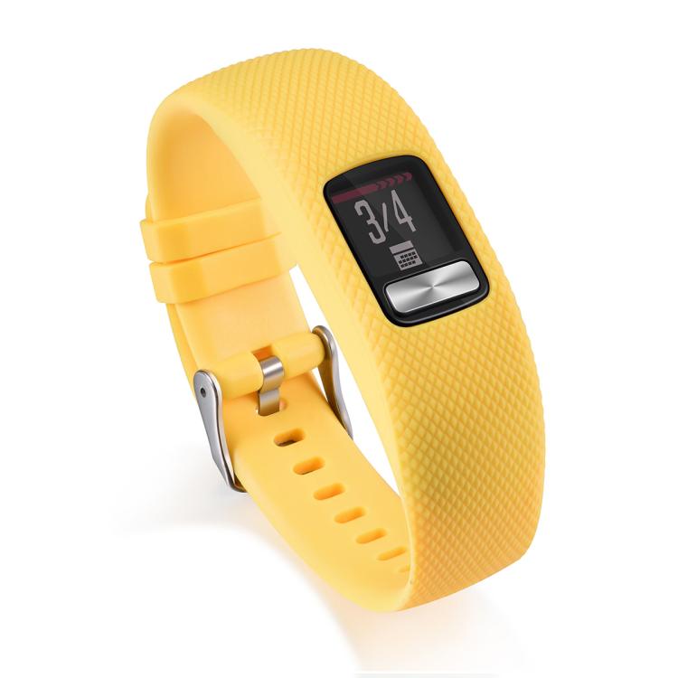 For Garmin Vivofit 4 xDfind Silver Buckle Silicone Sport Watch Band, S
