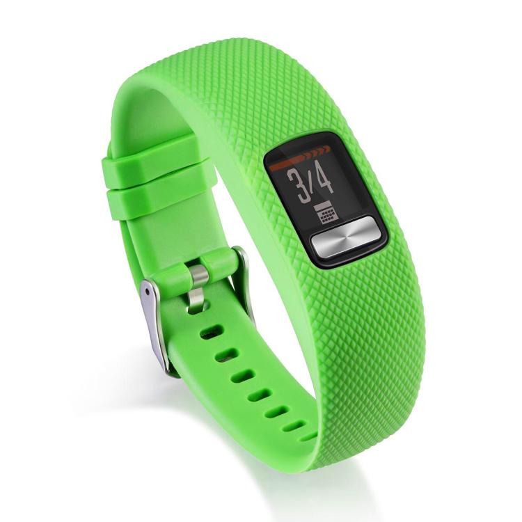 For Garmin Vivofit 4 xDfind Silver Buckle Silicone Sport Watch Band, S