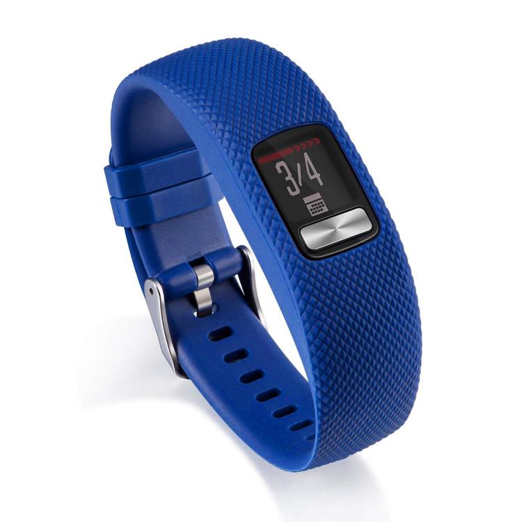 For Garmin Vivofit 4 xDfind Silver Buckle Silicone Sport Watch Band, S