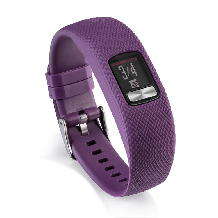 For Garmin Vivofit 4 xDfind Silver Buckle Silicone Sport Watch Band, S