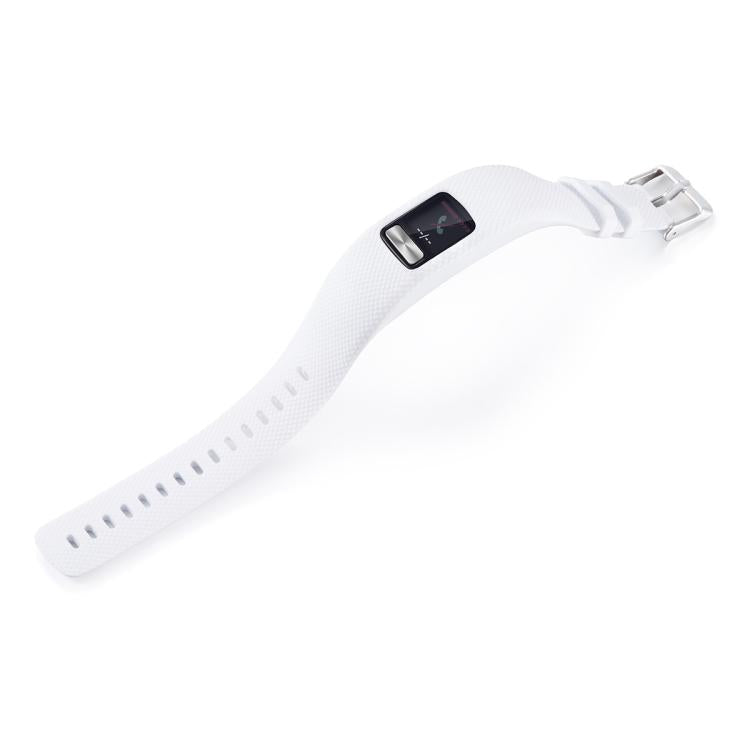 For Garmin Vivofit 4 xDfind Silver Buckle Silicone Sport Watch Band
