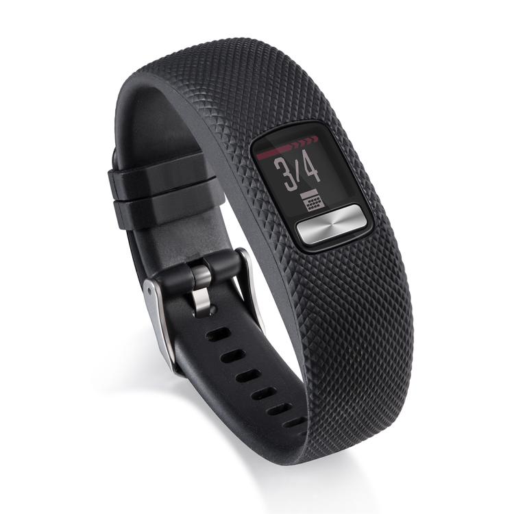 For Garmin Vivofit 4 xDfind Silver Buckle Silicone Sport Watch Band