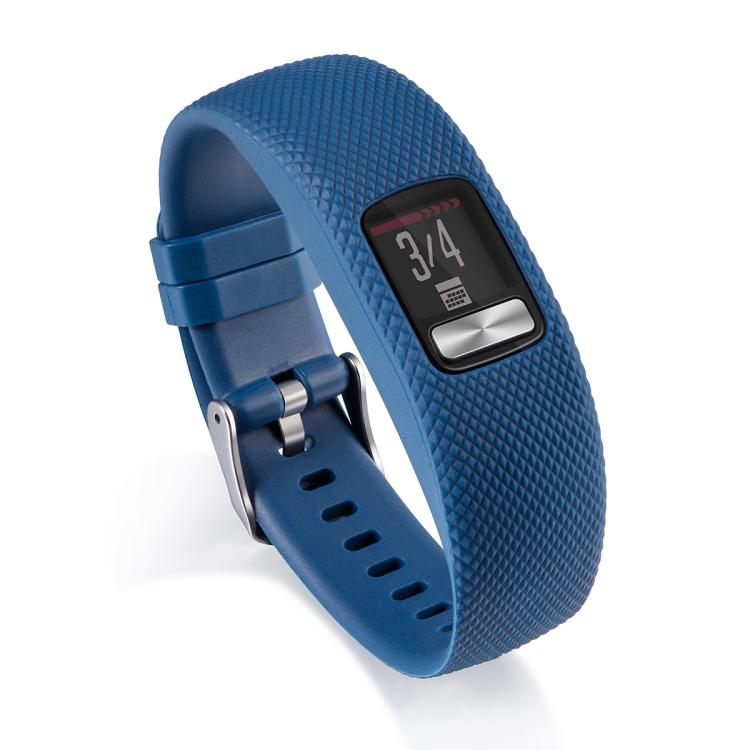 For Garmin Vivofit 4 xDfind Silver Buckle Silicone Sport Watch Band