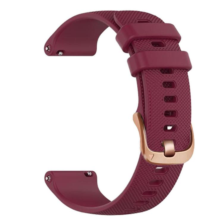 For Garmin Vivoactive 5 / Venu / Forerunner 165 xDfind Rose Gold Buckle Silicone Sport Watch Band, 20mm