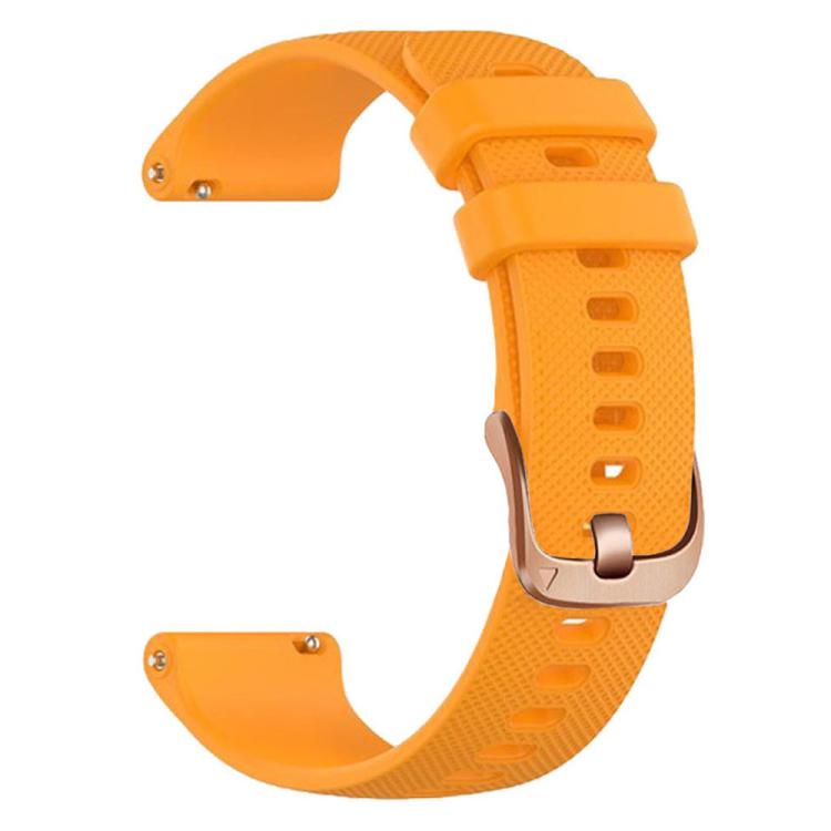 For Garmin Vivoactive 5 / Venu / Forerunner 165 xDfind Rose Gold Buckle Silicone Sport Watch Band, 20mm