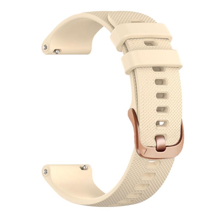 For Garmin Vivoactive 5 / Venu / Forerunner 165 xDfind Rose Gold Buckle Silicone Sport Watch Band, 20mm