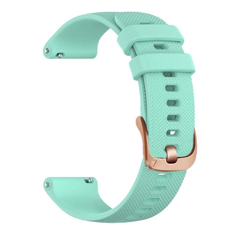 For Garmin Vivoactive 5 / Venu / Forerunner 165 xDfind Rose Gold Buckle Silicone Sport Watch Band, 20mm