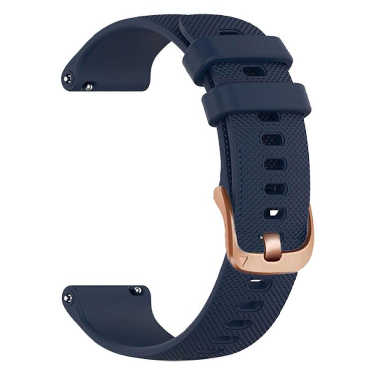 For Garmin Vivoactive 5 / Venu / Forerunner 165 xDfind Rose Gold Buckle Silicone Sport Watch Band, 20mm