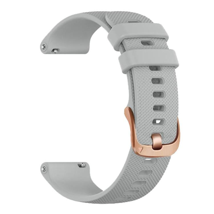 For Garmin Vivoactive 5 / Venu / Forerunner 165 xDfind Rose Gold Buckle Silicone Sport Watch Band