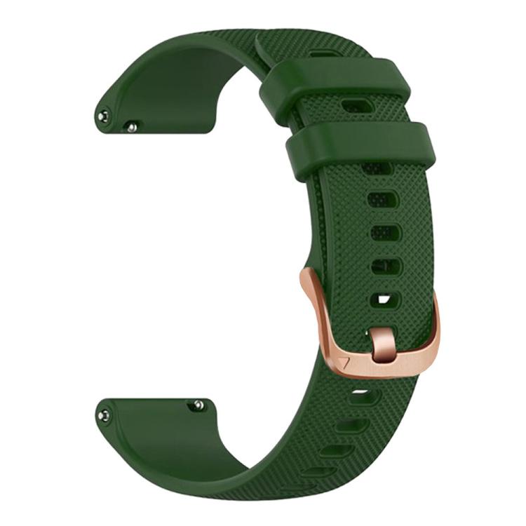 For Garmin Vivoactive 5 / Venu / Forerunner 165 xDfind Rose Gold Buckle Silicone Sport Watch Band, 22mm