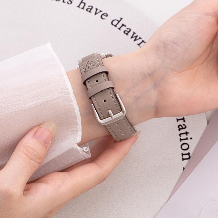 xDfind Denim Chain Metal Hybrid Leather Watch Band, For Apple Watch 42 / 44 / 45 / 46 / 49mm