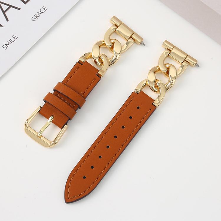 xDfind Denim Chain Metal Hybrid Leather Watch Band