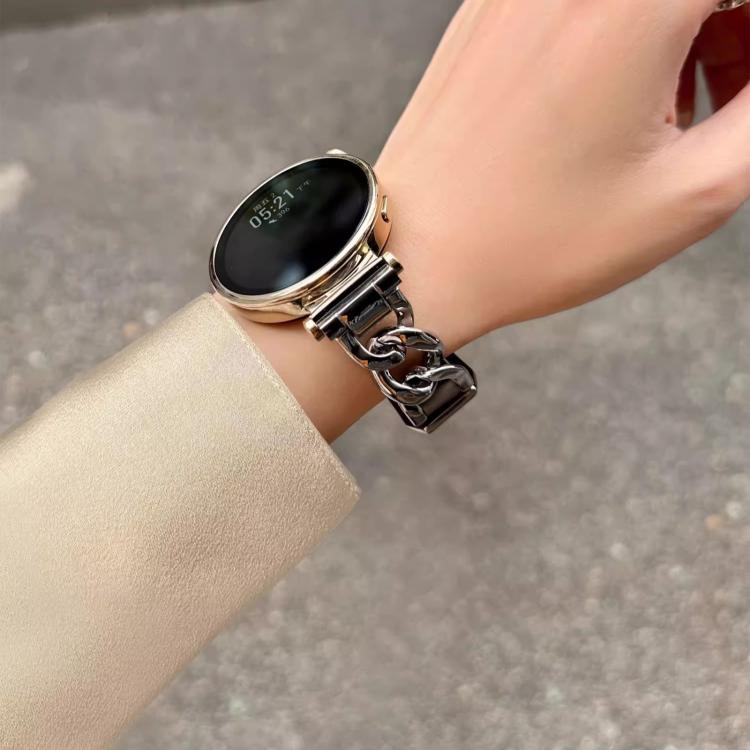 xDfind Denim Chain Metal Hybrid Leather Watch Band