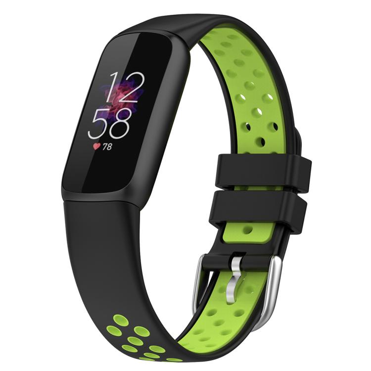 xDfind Breathable Holes Two-color Silicone Watch Band, For Fitbit Luxe