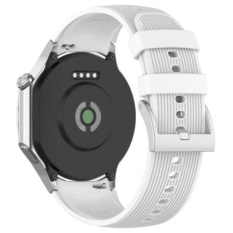 xDfind Silver Buckle Silicone Watch Band