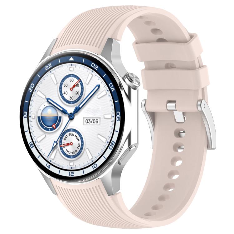 xDfind Silver Buckle Silicone Watch Band