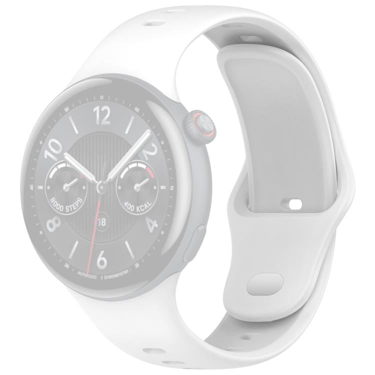 xDfind Silver Buckle Pure Color Silicone Watch Band