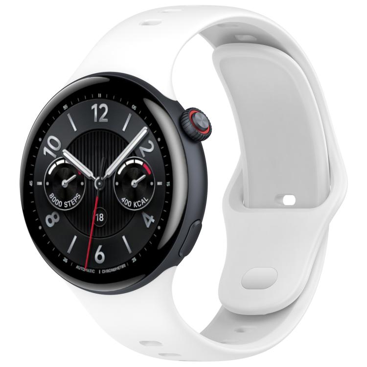 xDfind Silver Buckle Pure Color Silicone Watch Band