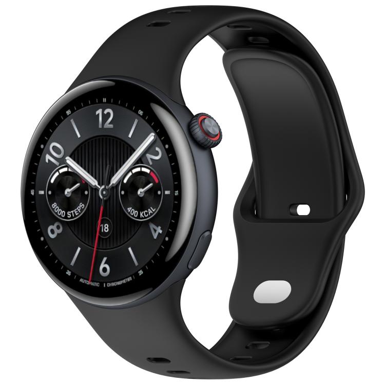 xDfind Silver Buckle Pure Color Silicone Watch Band