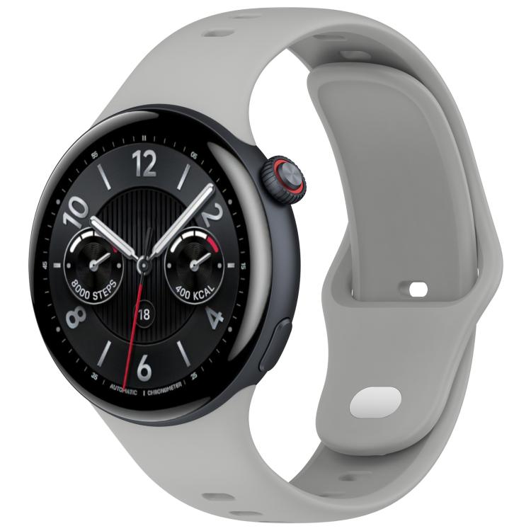 xDfind Silver Buckle Pure Color Silicone Watch Band