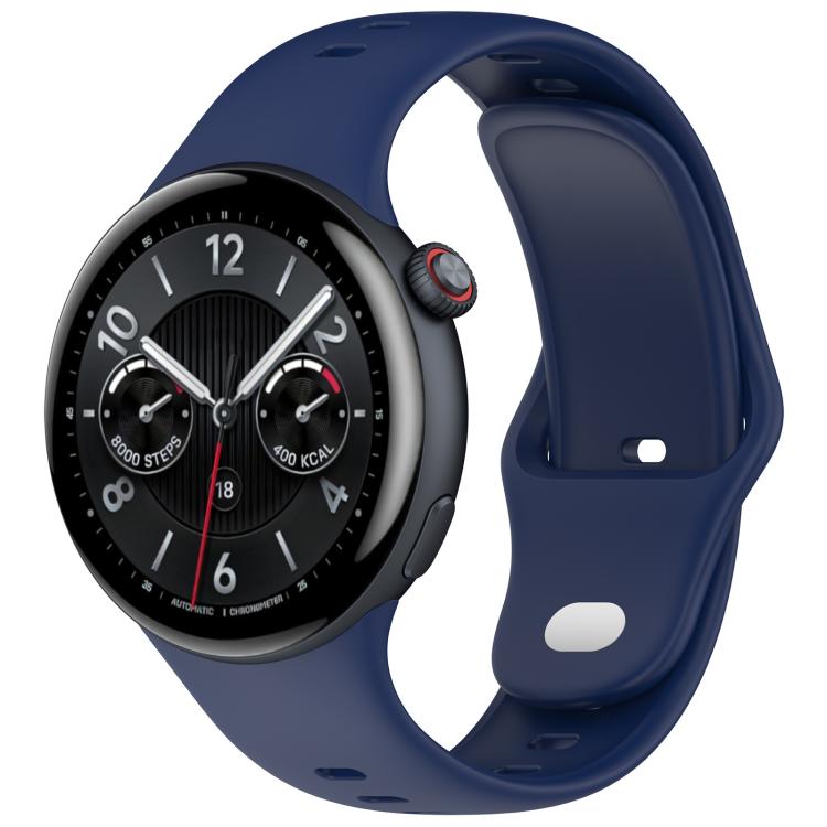 xDfind Silver Buckle Pure Color Silicone Watch Band
