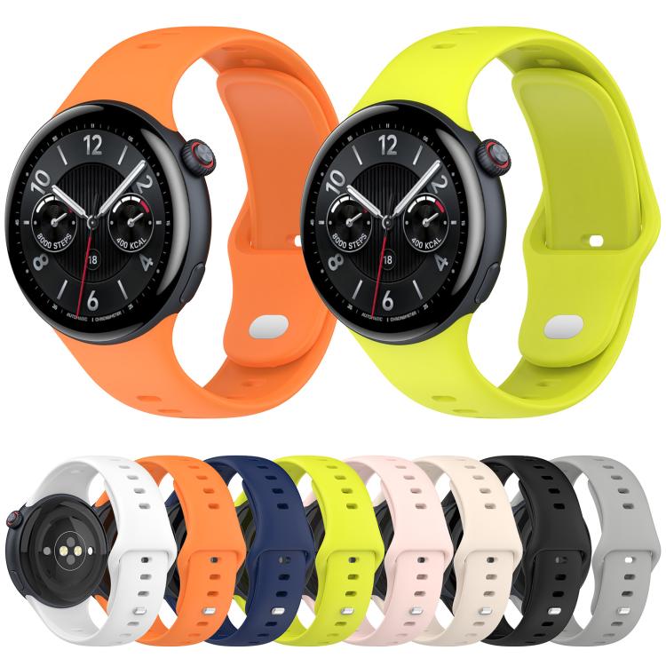 xDfind Silver Buckle Pure Color Silicone Watch Band