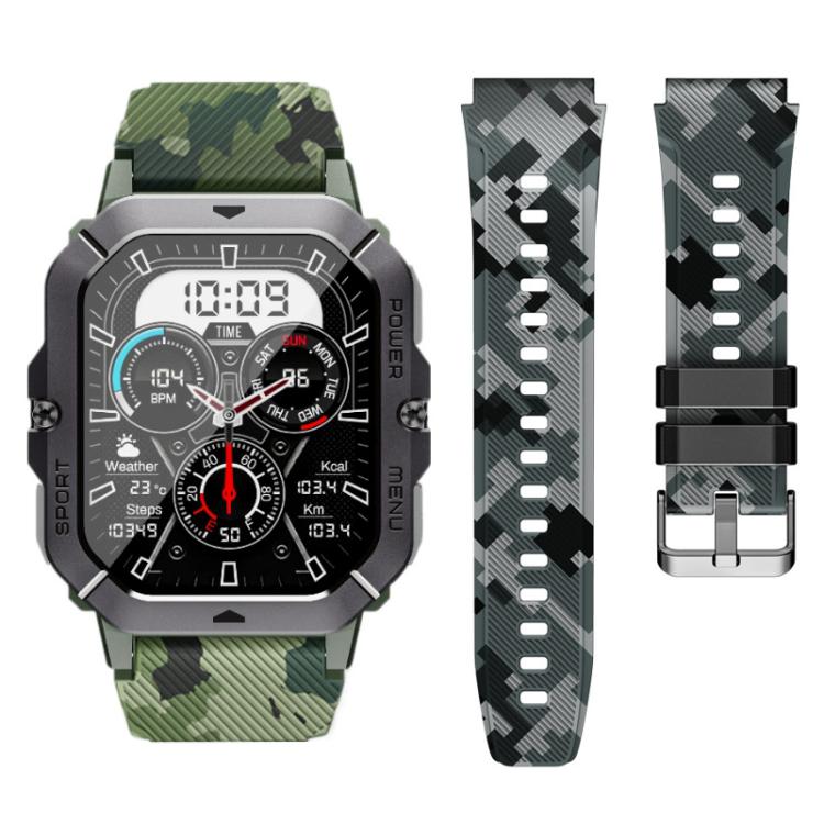 xDfind Camouflage Silicone Watch Band, 22mm