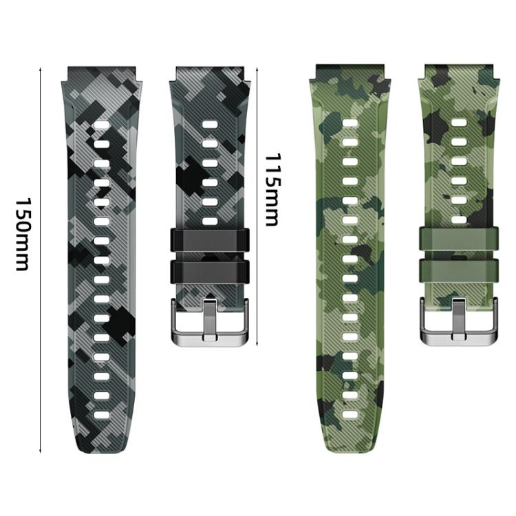 xDfind Camouflage Silicone Watch Band, 22mm