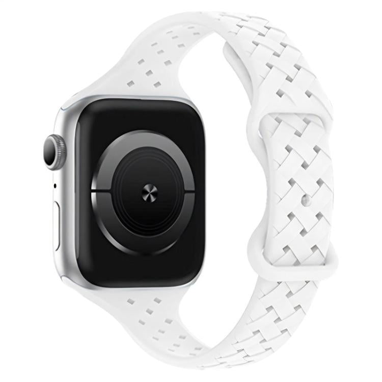 xDfind Butterfly Buckle Braid Silicone Watch Band, For Apple Watch 42 / 44 / 45 / 46 / 49mm