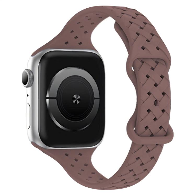 xDfind Butterfly Buckle Braid Silicone Watch Band, For Apple Watch 42 / 44 / 45 / 46 / 49mm