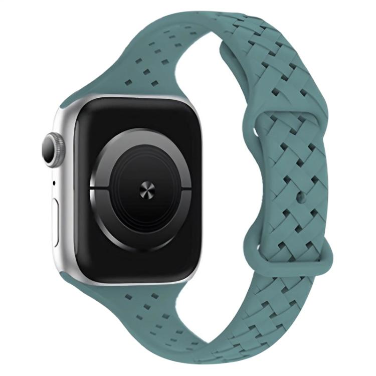 xDfind Butterfly Buckle Braid Silicone Watch Band, For Apple Watch 42 / 44 / 45 / 46 / 49mm