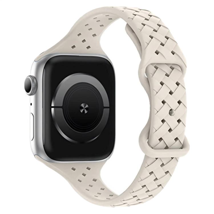 xDfind Butterfly Buckle Braid Silicone Watch Band, For Apple Watch 42 / 44 / 45 / 46 / 49mm