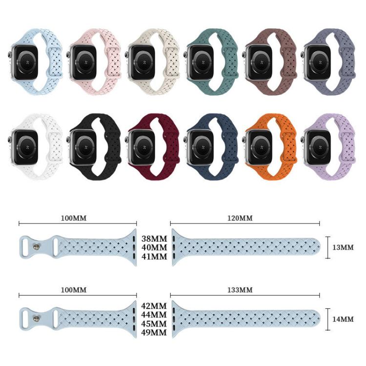 xDfind Butterfly Buckle Braid Silicone Watch Band, For Apple Watch 38 / 40 / 41 / S10 42mm